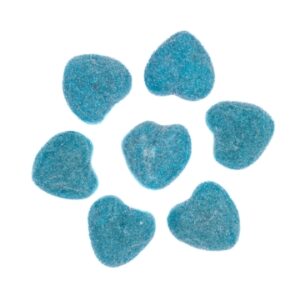 Coeur à la framboise bleue surette