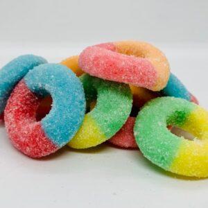 Jujubes anneaux multicolores surs