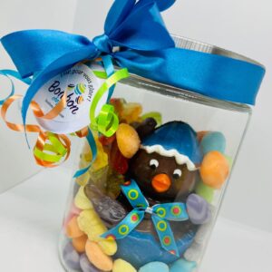 Bocal de bonbons et chocolat