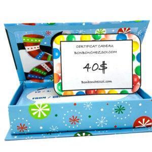 Boîte certificat-cadeau