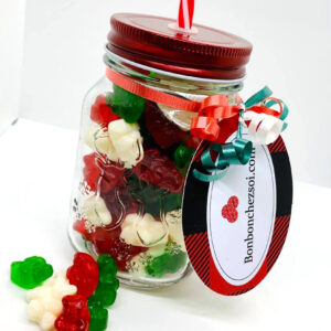 Pot masson de bonbons avec paille