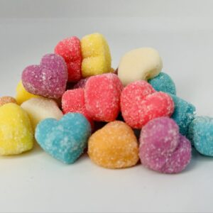 Jujubes cœurs multicolores