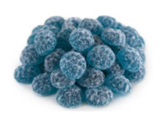 Jujubes framboise bleue sure