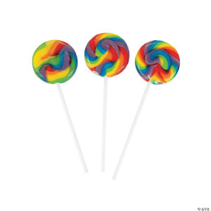 Suçon swirly pops arc-en-ciel